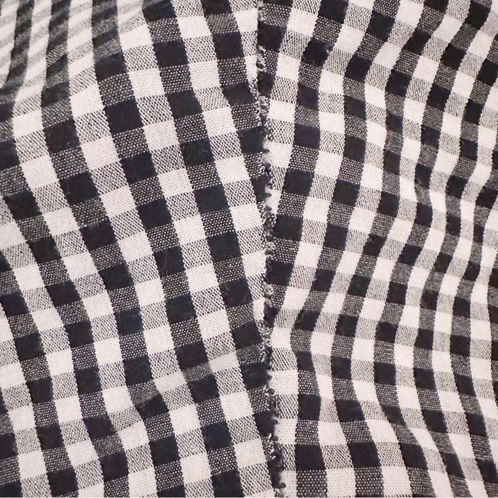 Edikted Plaid Black and White Gingham Shorts Elastic Waist Boxer - Picture 4 of 8